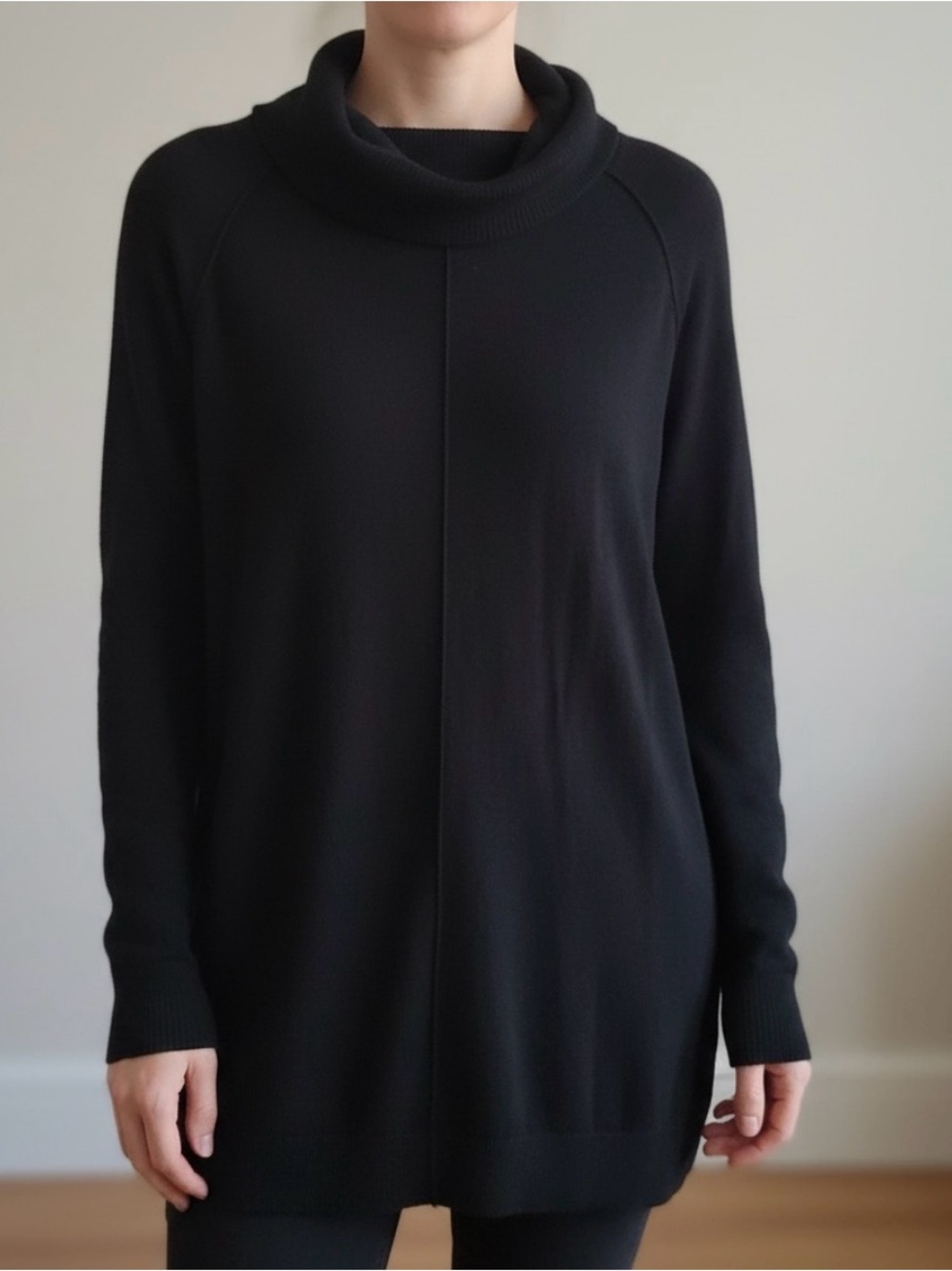 Caslon super soft Black Cowl Neck Women's Sweater Tunic size medium